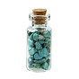 Украшение бутылки желаний прозрачное стекло, балансировка драгоценных камней викка, с бусинами из смеси драгоценных камней чакры из синтетических и натуральных камней внутри