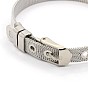 Unisexe mode 304 inoxydable bracelet en acier bracelets de bracelet, avec des agrafes de bande de montre