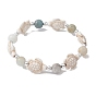 Bracelet extensible perlé de pierres précieuses naturelles et synthétiques, Thème de l'océan
