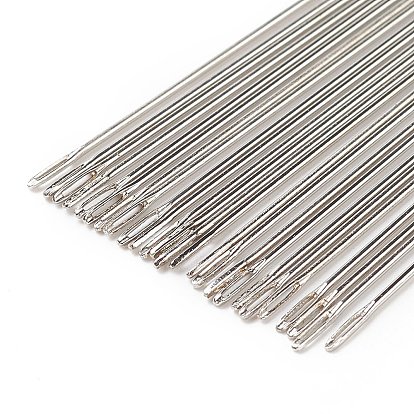 Carbon Steel Sewing Needles, Darning Needles,  0.7mm thick, 58mm long, Hole: 0.6mm, 25pcs/bag