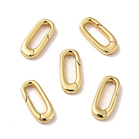 Brass Spring Gate Rings, Cadmium Free & Nickel Free & Lead Free, Oval