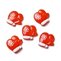 Christmas Opaque Resin Cabochons, Christmas Gloves