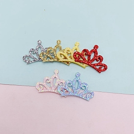 Sequins Crown PVC Cabochons, for Hair Accessories