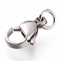 304 Stainless Steel Lobster Claw Clasps, With Jump Ring