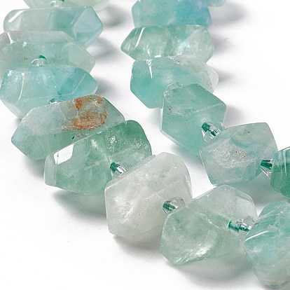 Natural Fluorite Beads Strands, Faceted, Nuggets