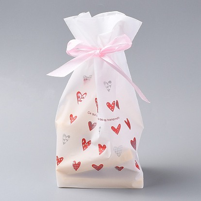 Plastic Baking Bags, Drawstring Bags, for Christmas Wedding Party Birthday Engagement Holiday Favor, Rectangle
