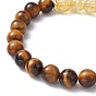 Эластичные браслеты из натуральных и синтетических камней и жемчуга, украшенные бусинами