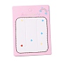 Paper Hair Clip Display Cards, Rectangle with Rainbow and Heart Pattern