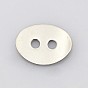 Ovale 2 201 -hole boutons d'acier inoxydable, 11x14x1mm, Trou: 2mm