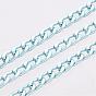Aluminum Twisted Chains Curb Chains, Unwelded, Oval, 9x5x1.5mm