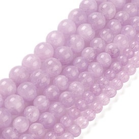 Chapelets de perles naturelles améthyste, teints et chauffée, ronde