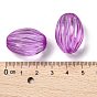 Transparent Acrylic Beads, Oval, 26x18mm, Hole: 2mm