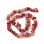 Brins de perles de pépites d'agate rouge teintes naturelles