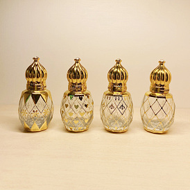 Arabian Style Glass Roller Ball Bottles, Essential Oil Refillable Bottle, for Personal Care