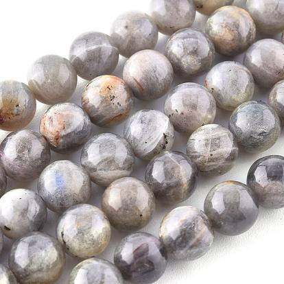 Chapelets de perles labradorite naturelle , ronde, Trou: 1mm