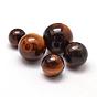 Grade A Natural Tiger Eye Round Beads, Gemstone Sphere, No Hole