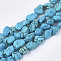 Synthetic Turquoise Beads Strands, Tumbled Stone, Nuggets