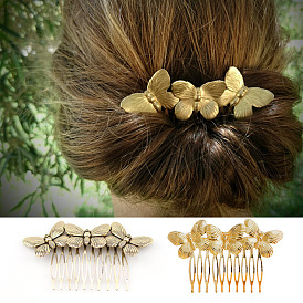 Vintage Butterfly Hair Comb - Minimalist and Elegant Hair Accessory for Women.