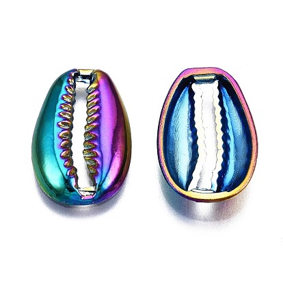 Alloy Pendants, No Hole/Undrilled, Cadmium Free & Nickel Free & Lead Free, Cowrie Shell Shape