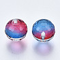 K9 Glass Beads, Faceted, Half Drilled, Round