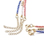 3 pcs 3 ensemble de colliers de perles d'imitation de perles de verre de style, colliers de charme d'oeuf de pâques en alliage d'émail pour les femmes