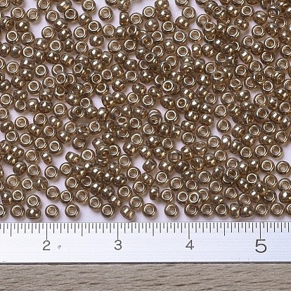 Perles rocailles miyuki rondes, perles de rocaille japonais, 11/0, lustre doré