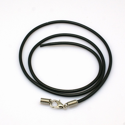 Резиновая решений ожерелье шнура, с железной фурнитурой