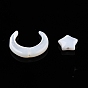 Natural Natural White Shell Beads Sets, Moon with Star