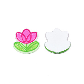 Printed Acrylic Cabochons, Flower