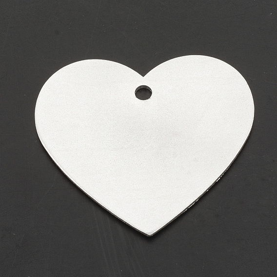 Aluminium Pendants, Laser Cut Pendants, Heart, Stamping Blank Tag