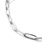 Ion Plating(IP) 304 Stainless Steel Paperclip Chain Bracelets, with Toggle Clasps