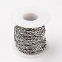 304 Stainless Steel Rope Chains, Soldered, with Spool, 3mm