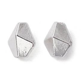 Alloy Beads, Long-Lasting Plated, Polygon Rhombus