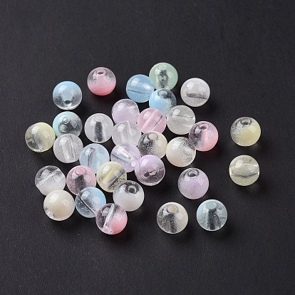 Pulvérisation transparent peint perles acryliques, ronde