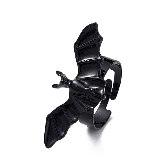 Anillo ajustable de murciélago de aleación con temática de halloween para mujer