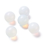 Perles opalite, pas de trous / non percés, pour création de fil enroulé pendentif , ronde