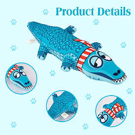 Polyester Crocodile Bite Resistant Pet Sound Toy, Dog Teething Chewing Toy