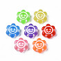 Transparent Acrylic Beads, Craft Style, Flower with Smiling Face