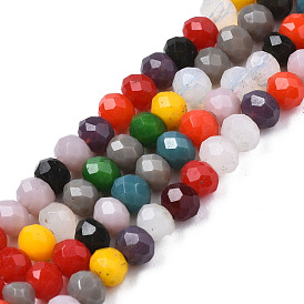 Glass Beads Strands, Faceted, Abacus