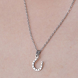 201 Stainless Steel Hook Pendant Necklace