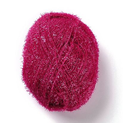 Fil à crocheter en polyester, fil frotté étincelant, pour lave-vaisselle, torchon, décoration artisanat tricot