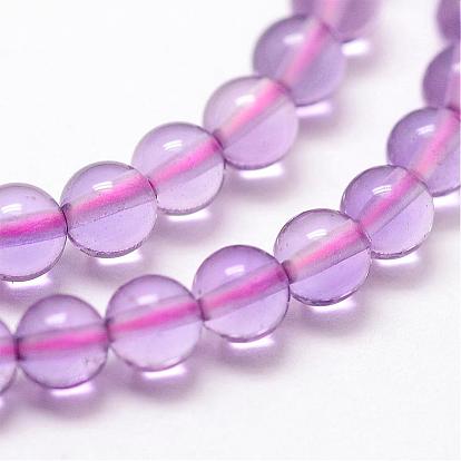 Chapelets de perles naturelles améthyste, classe ab, ronde