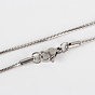 304 Stainless Steel Snake Chain Necklace Making, with Lobster Claw Clasps, 17.7 inch (450mm)