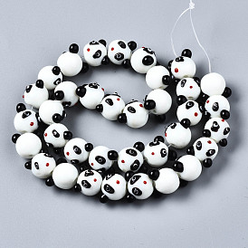 Main cahoteuses chalumeau perles brins, panda