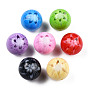 Flower Opaque Resin Beads, Round