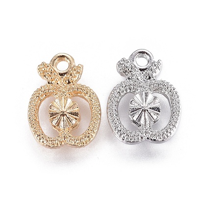 Alloy Charms, Long-Lasting Plated, Apple