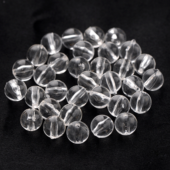 Acrylic Beads, Round, Transparent