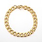 304 Stainless Steel Cuban Link Chain Bracelets, with Lobster Claw Clasps, 8-1/2 inch(215mm)~8-7/8 inch(225mm), 9x2mm