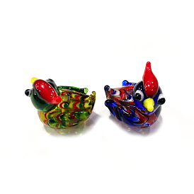 Abalorios de colores vario hechos a mano, pato mandarín