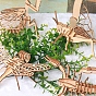 Insecto 3d rompecabezas de madera simulación animal ensamblaje, diy modelo de juguete, para niños y adultos, escarabajo/mariposa/abejas